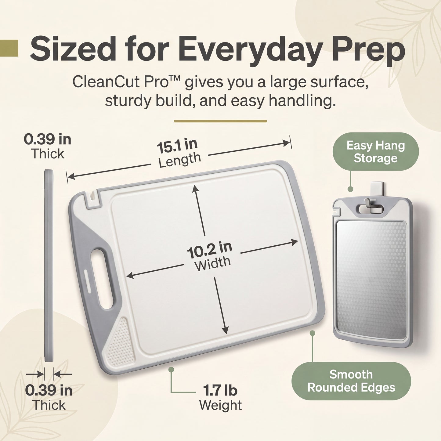 CleanCut Pro™ Double-Sided Cutting Board