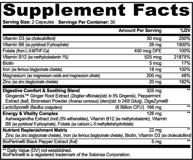 STEADY™ Digestive Comfort + Nutrient Support