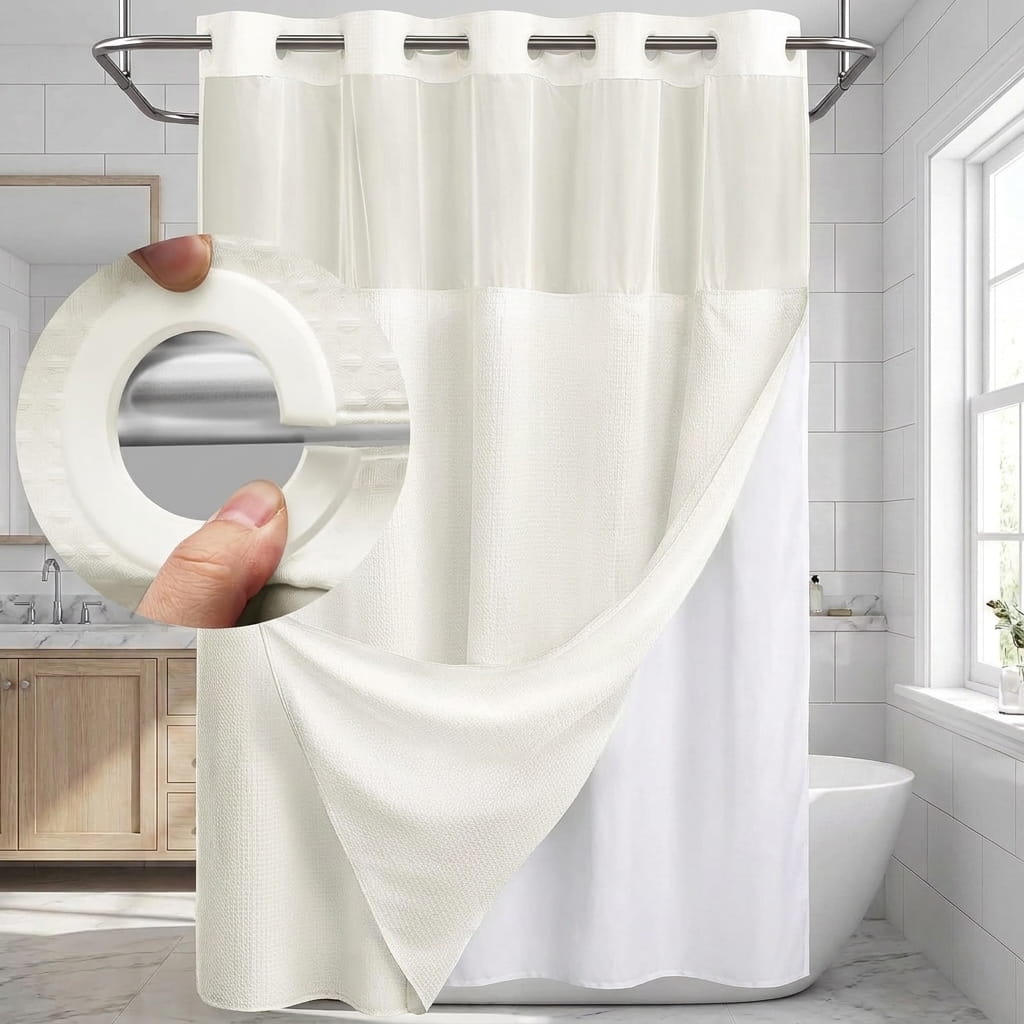 Slap & Snap® 3-in-1 Shower Curtain