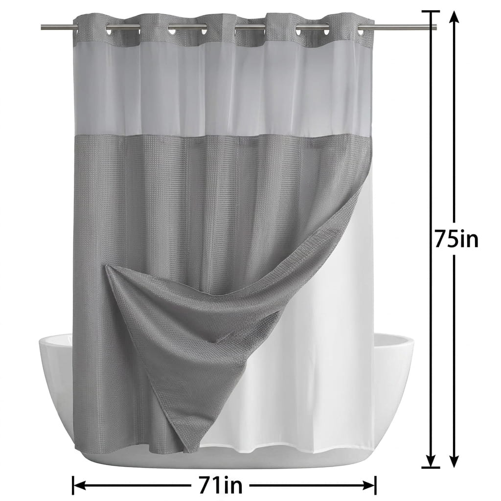 Slap & Snap® 3-in-1 Shower Curtain