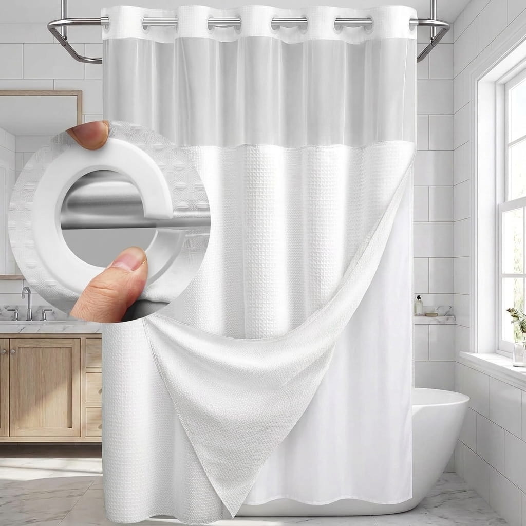 Slap & Snap® 3-in-1 Shower Curtain