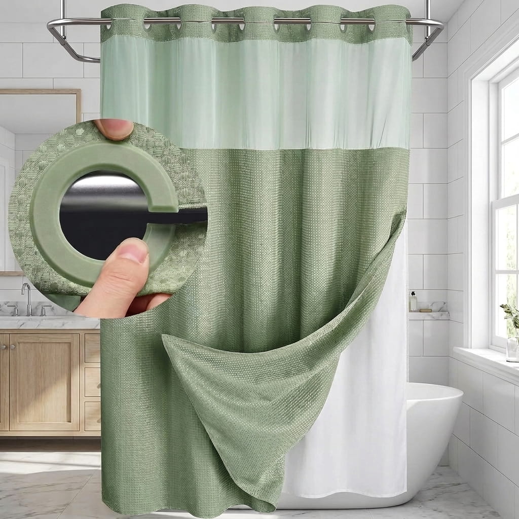 Slap & Snap® 3-in-1 Shower Curtain