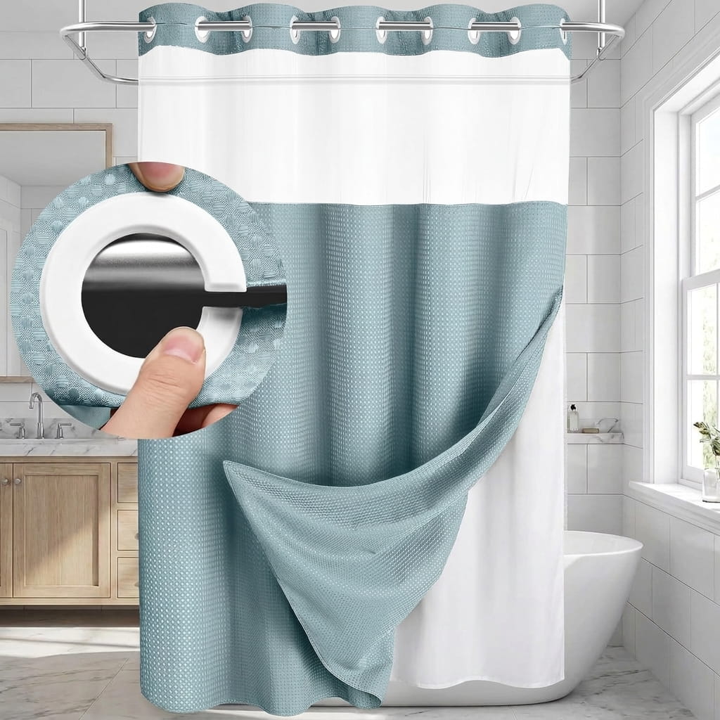 Slap & Snap® 3-in-1 Shower Curtain