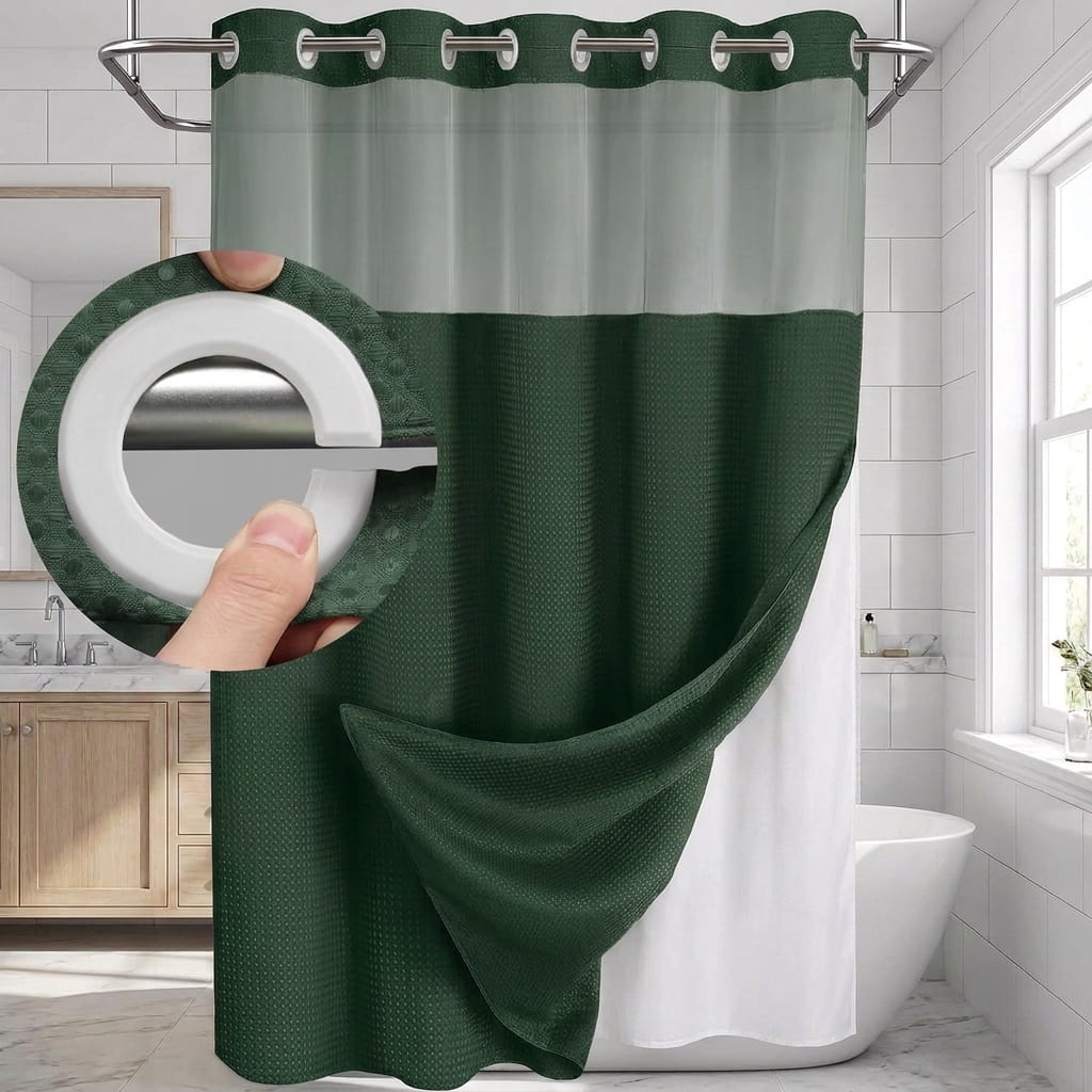 Slap & Snap® 3-in-1 Shower Curtain