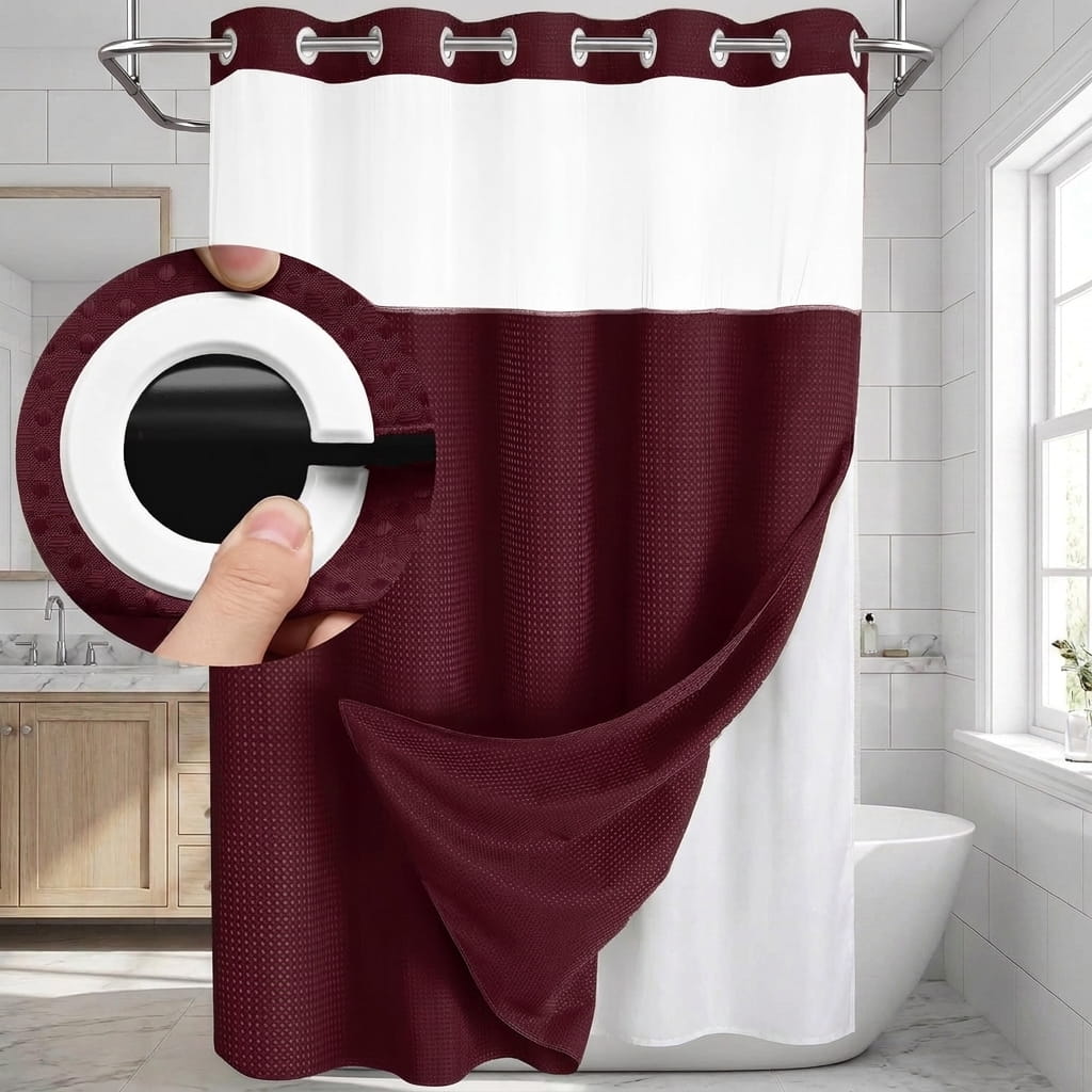 Slap & Snap® 3-in-1 Shower Curtain