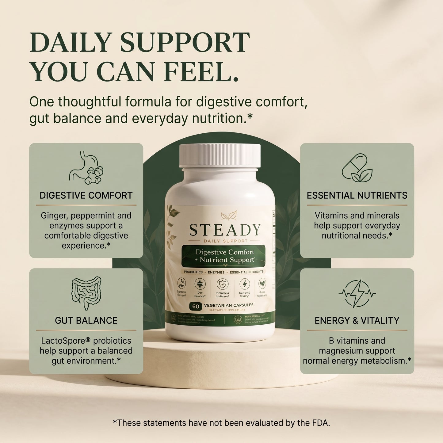 STEADY™ Digestive Comfort + Nutrient Support