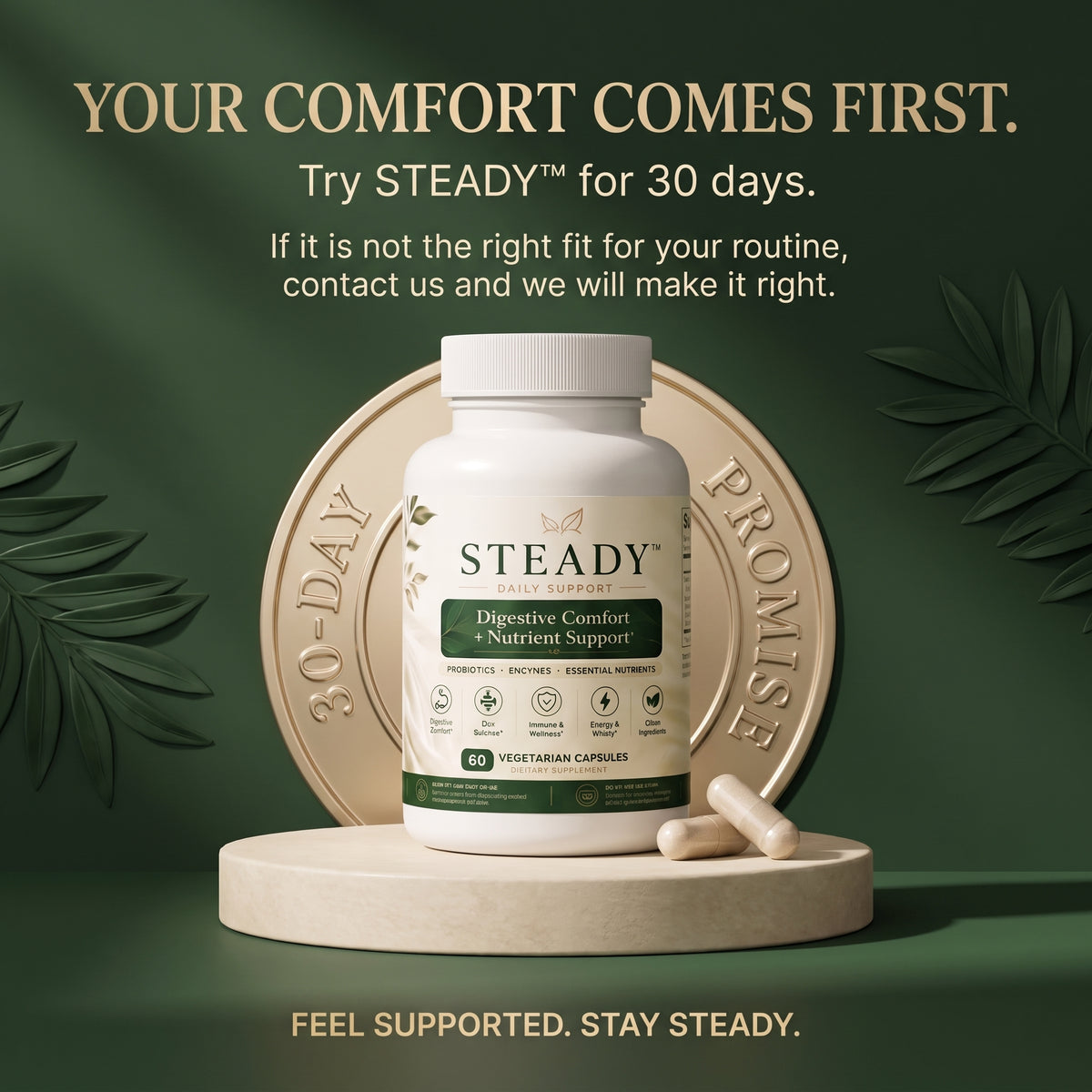 STEADY™ Digestive Comfort + Nutrient Support