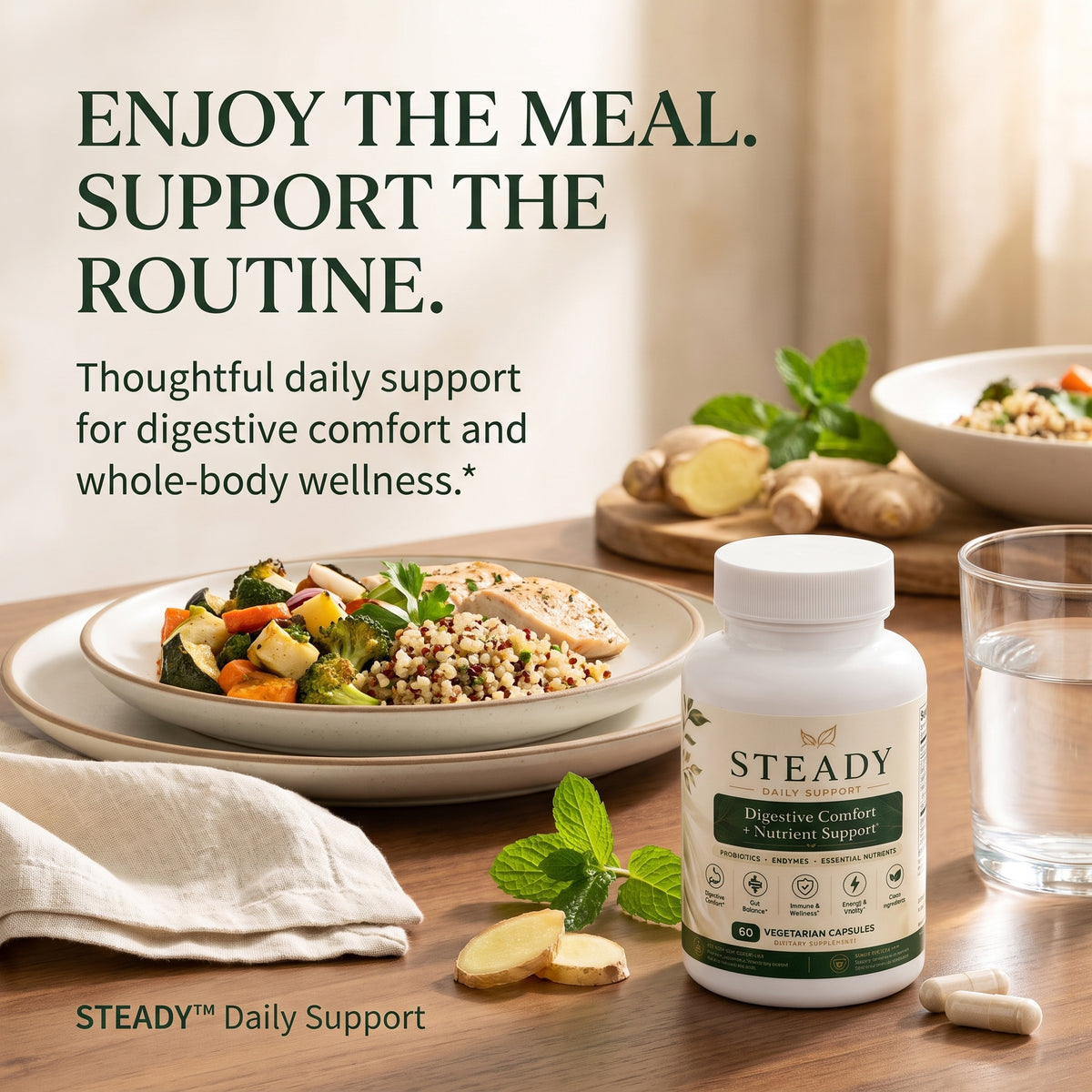 STEADY™ Digestive Comfort + Nutrient Support