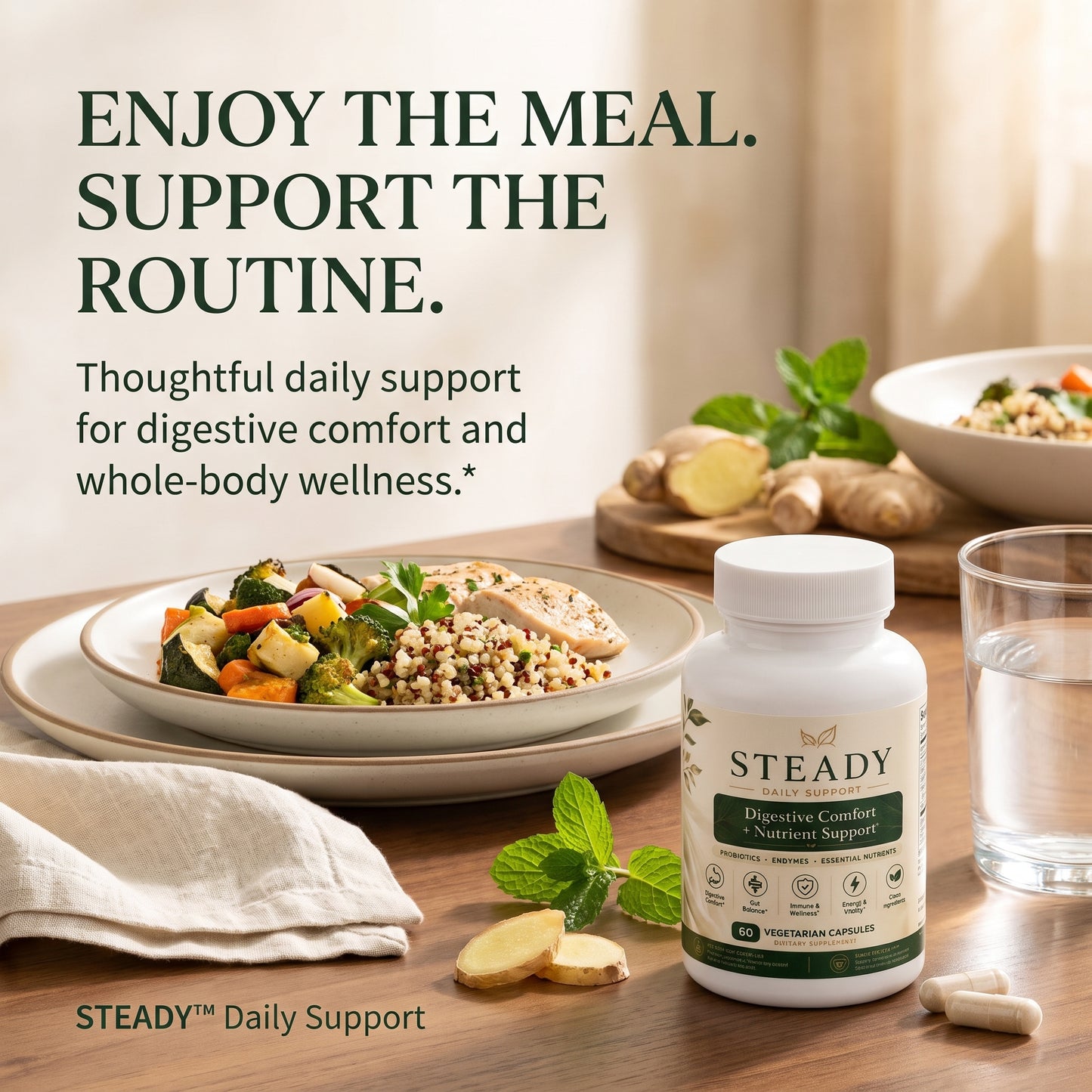 STEADY™ Digestive Comfort + Nutrient Support