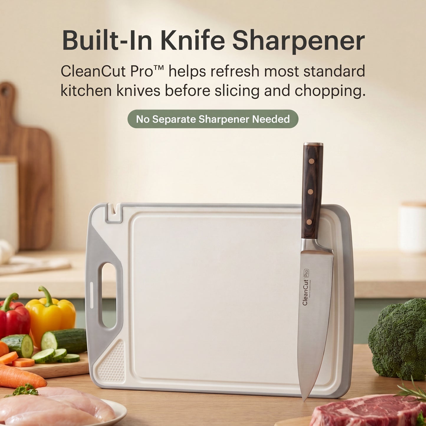 CleanCut Pro™ Double-Sided Cutting Board